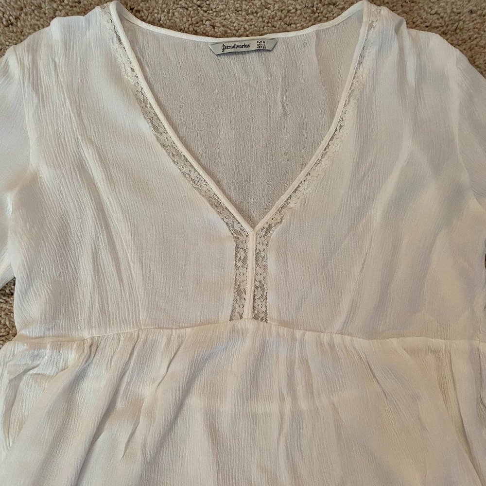 White Crochet Blouse (S)